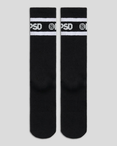 3 Pack - Logo Stripe Crew - Black